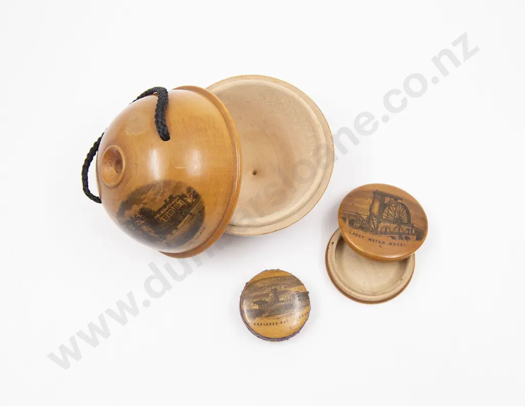 Three Pieces Victorian Maucheline Ware Image 1++