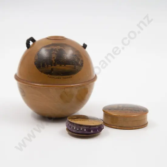 Three Pieces Victorian Maucheline Ware