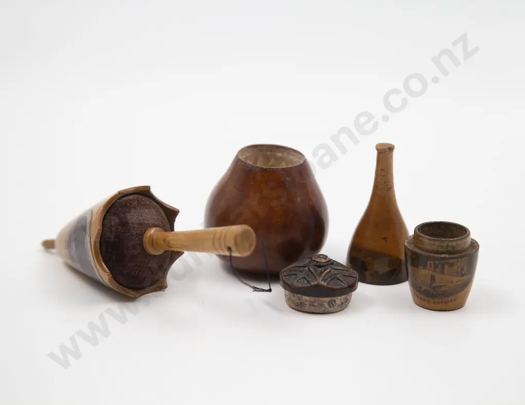 Two Pieces Victorian Mauchline Ware Image 1++