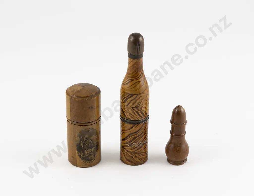Victorian Olive Wood Container Image 1++