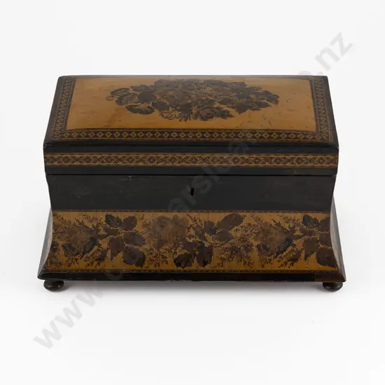 Victorian Tunbridge Ware Tea Caddy