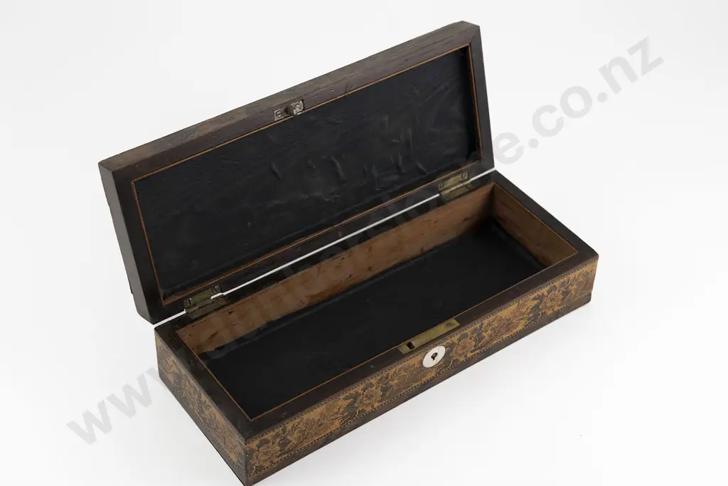 Victorian Tunbridge Ware Glove Box Image 1++