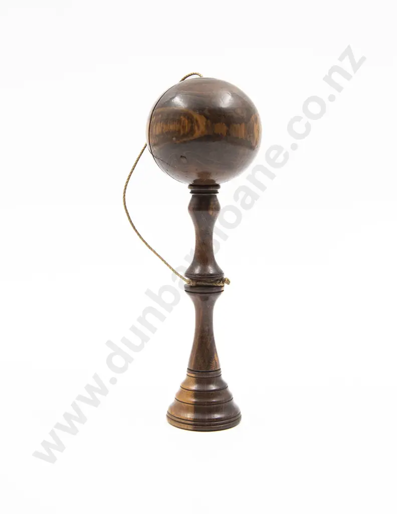 Victorian Walnut Ball & Cup Game Device Image 1++