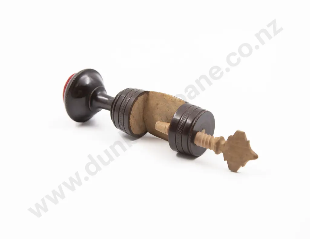Victorian Treen Sewing Clamp with Pin Cushion Image 1++