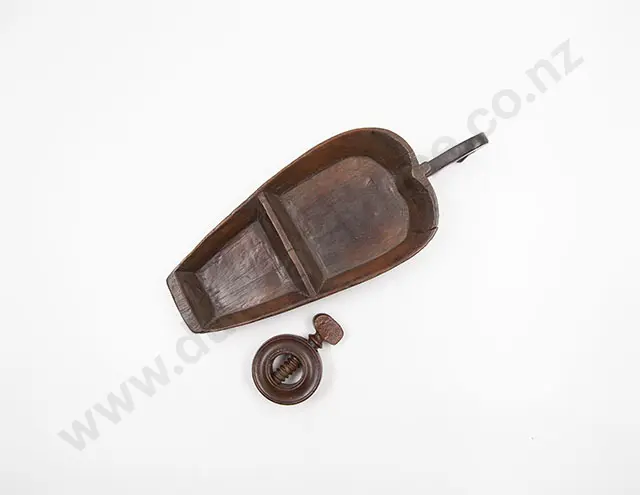 C19th Graduated Measuring Scoop & Clamp Image 1++