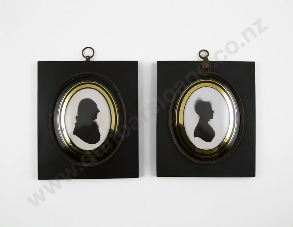 Pair Of C19th Silhouette Portraits Image 1++