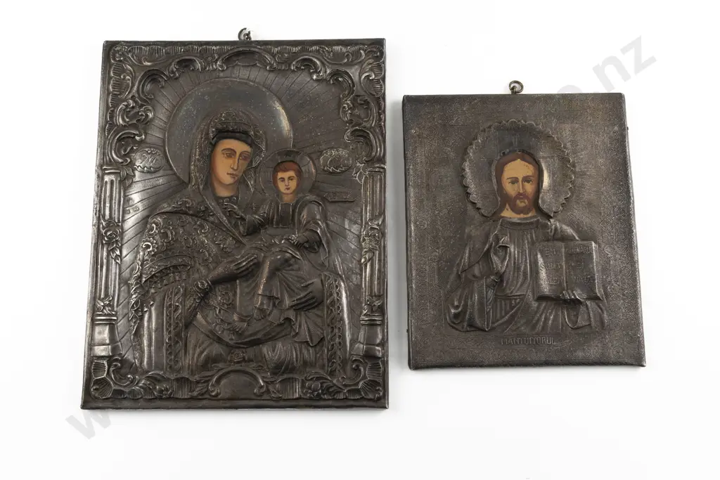 Two C20th Russian Icons Image 1++
