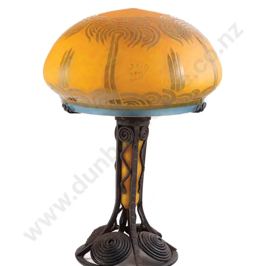 Stunning & Rare Daum Nancy Art Deco Mushroom Lamp