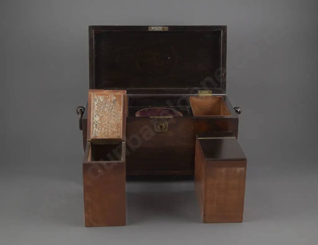 Regency Rosewood Sarcophagus Tea Caddy Image 1++