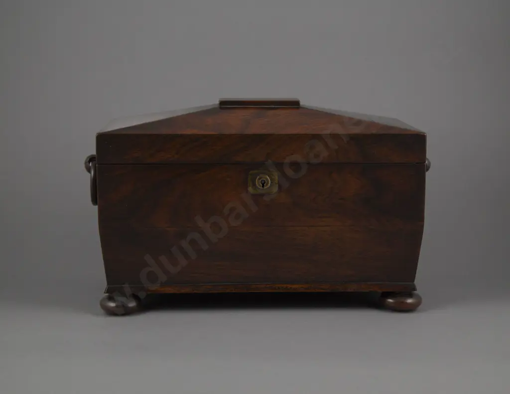 Regency Rosewood Sarcophagus Tea Caddy Image 1++