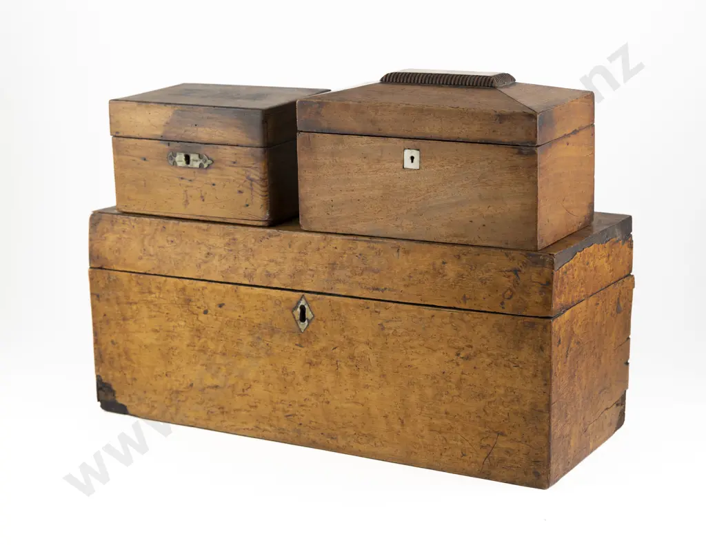 3 Various Vict Wooden Boxes Image 1++