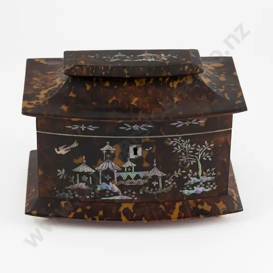 Victorian Tortoiseshell Tea Caddy
