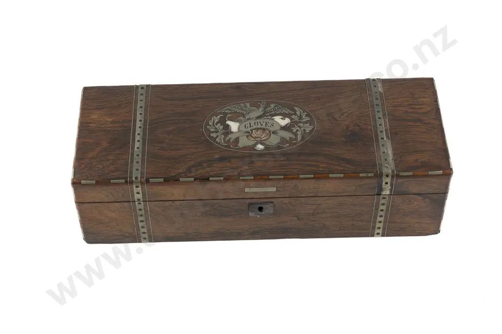 Late Victorian Rosewood Glove Box Image 1++