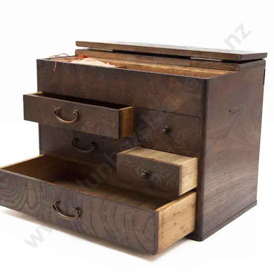 Japanese Taisho Period (1912-26) Sewing Box/Haribako