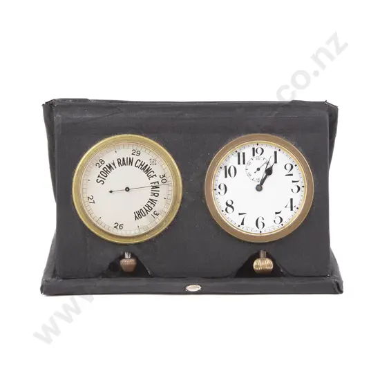 Edwardian Travelling Pocket Watch & Barometer