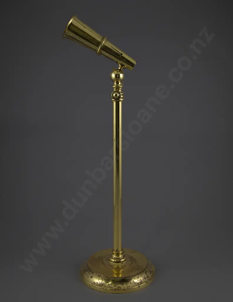 Interesting Late Victorian Brass Telescopic Stand Image 1++