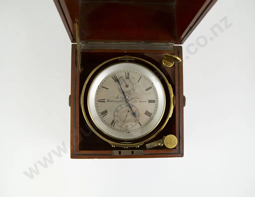 C19th Marine Chronometer By Ogden of Harrogate Image 1++