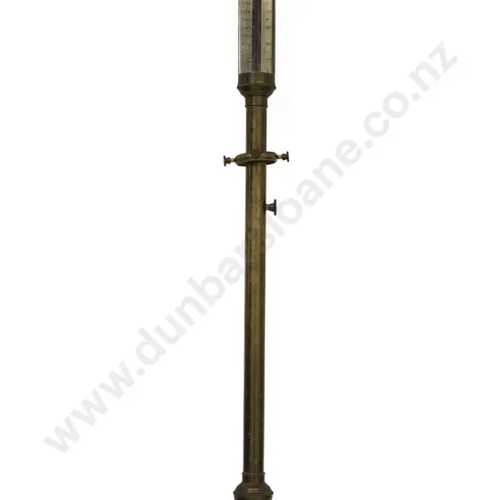 Brass Gimble Bracket Mounted Ships Stick Barometer