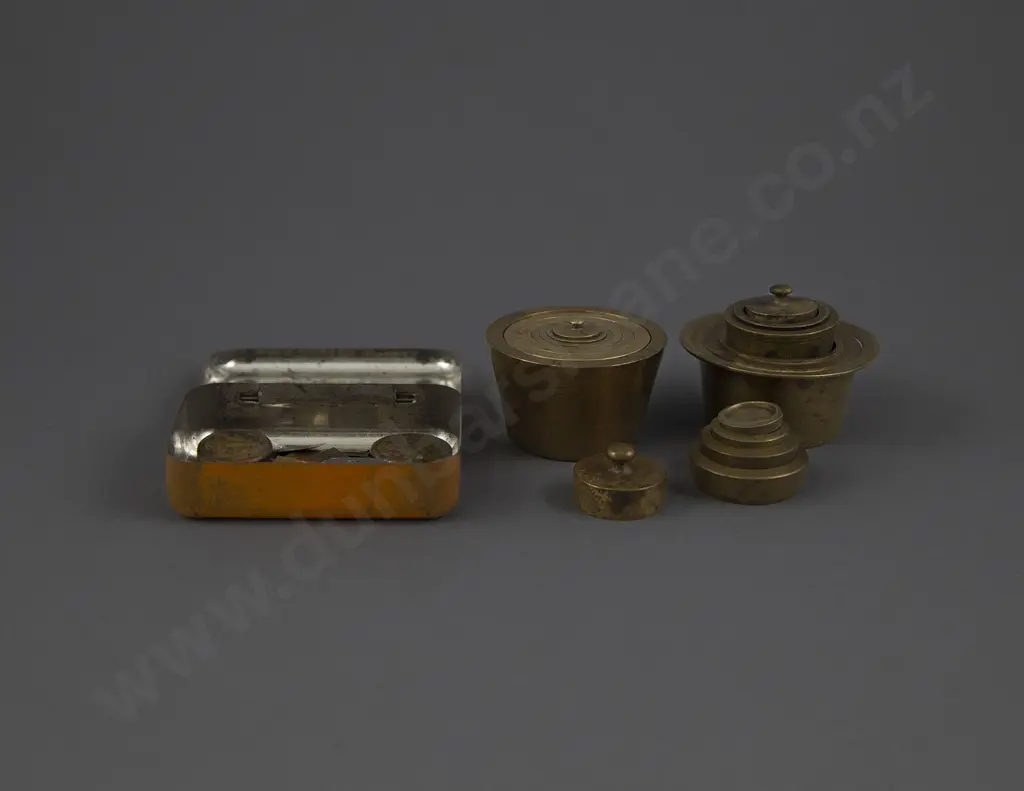 2 Sets Of Vict Graduated Brass Troy Cup Weights Image 1++