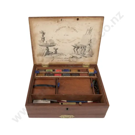 C19th Mahogany Artists Box By Roberson & Company London