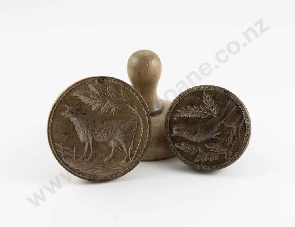Three Victorian Treen Shortbread Moulds Image 1++