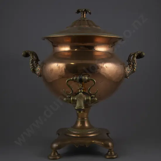 Mid C19th Large Copper Samovar
