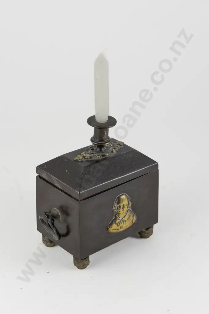 Early Victorian Polished Cast Iron Box Image 1++