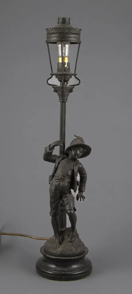 Bronze & Marble Based Lamp Image 1++