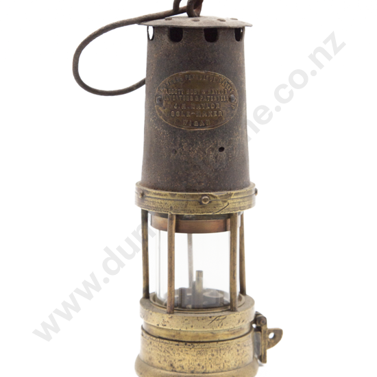 Vict Brass & Steel Miners Lamp By Abbott Roby & Naylor