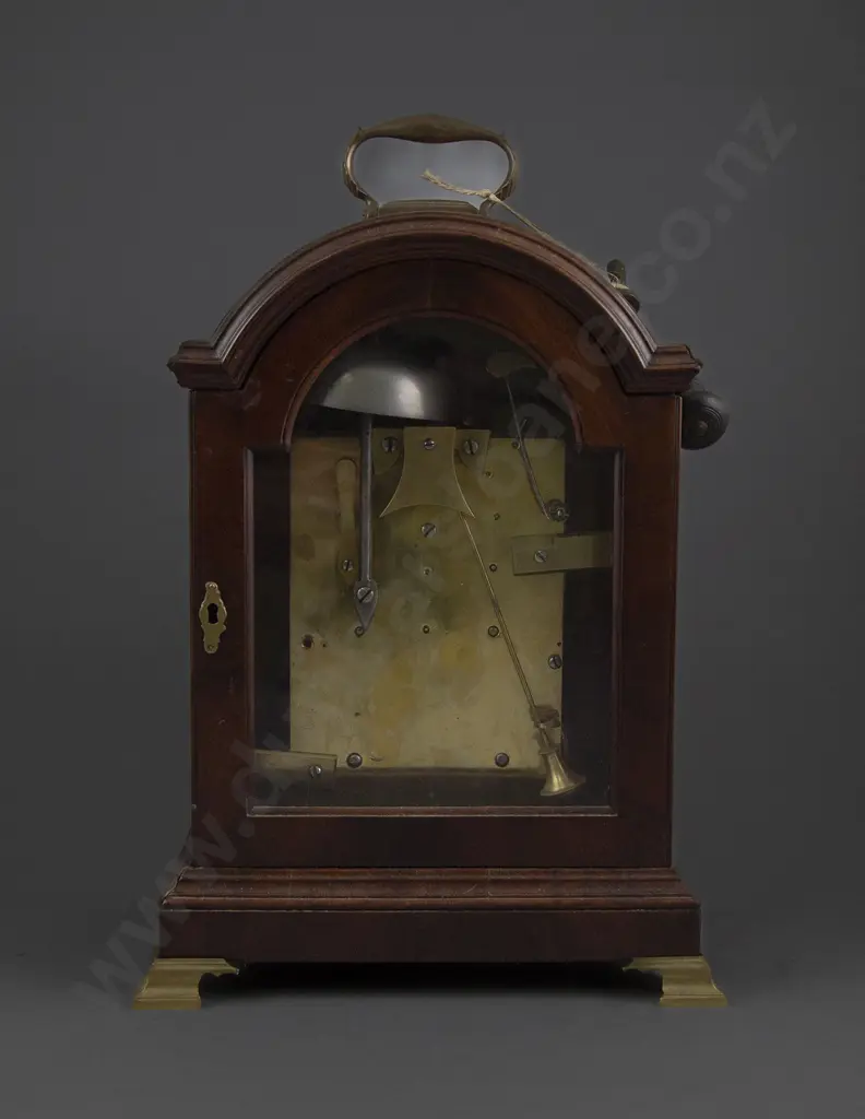 C19th Mahogany Bracket Clock By Edward Green of London Image 1++
