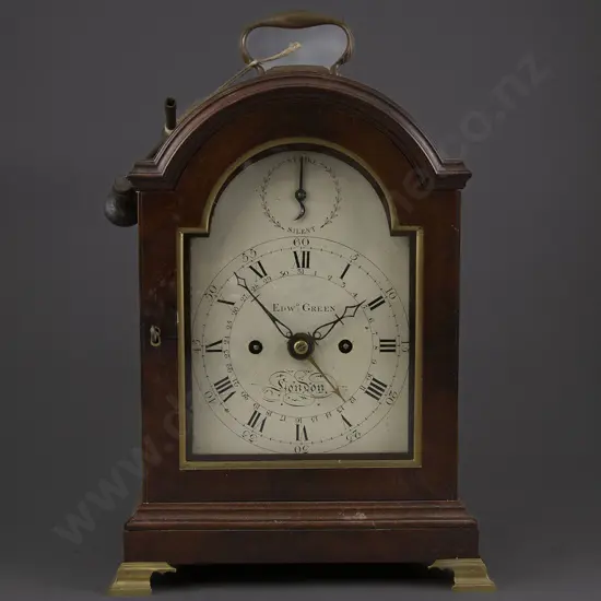 C19th Mahogany Bracket Clock By Edward Green of London