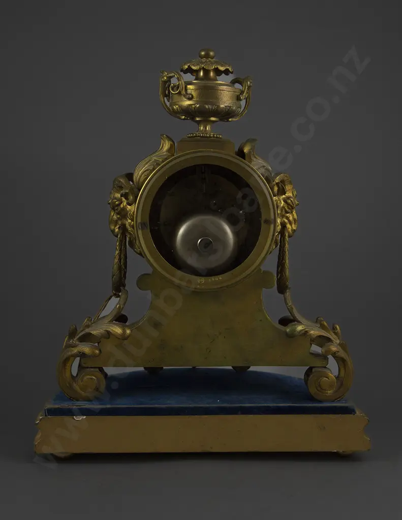 C19th French Gilt Bronze Mantel Clock By Mage Paris Image 1++