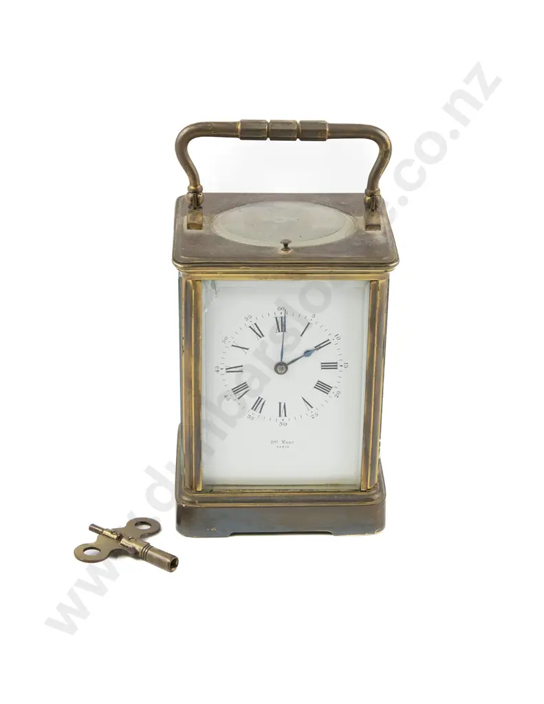 Brass Cased Carriage Clock with travel case Image 1++