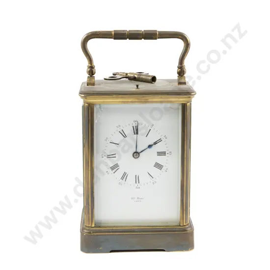 Brass Cased Carriage Clock with travel case