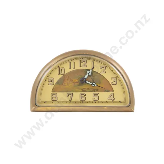 Art Deco Brass Dressing Table Clock