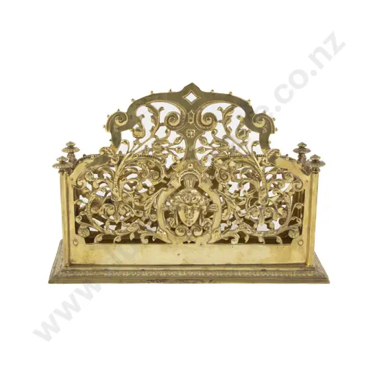 William Tonks & Sons Style Brass Stationary Rack/Desk Tidy