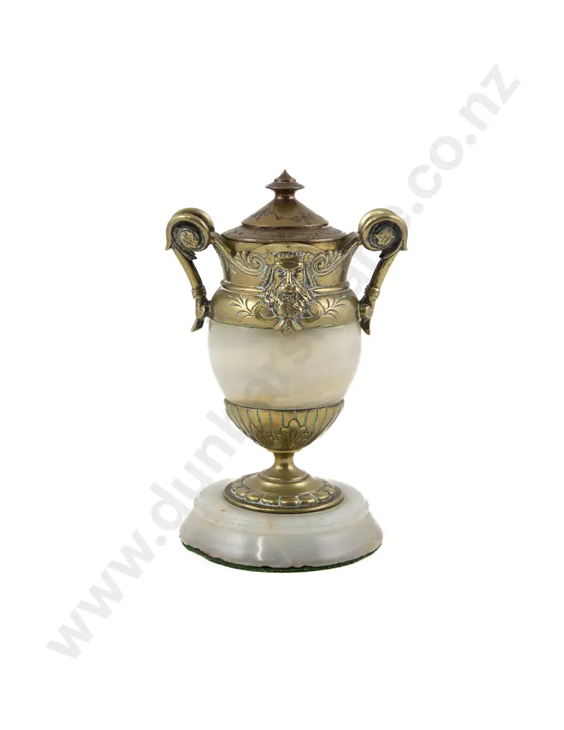 French Gilt Metal & Onyx Jewellery Casket By Boissier Of Paris Image 1++
