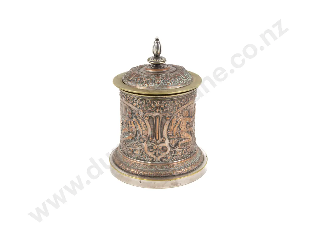Copper & Brass Cylindrical Tobacco Barrel Image 1++