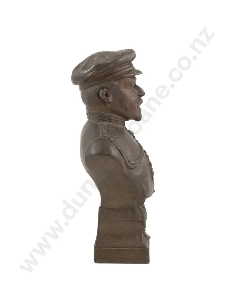 A Small Patinated Spelter Commemorative Bust Of Edward VII Image 1++