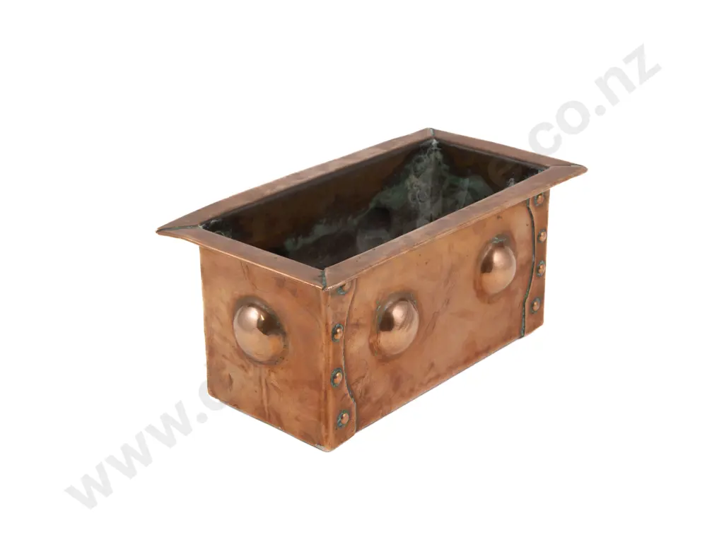 Small Arts & Crafts Oblong Copper Trough Image 1++