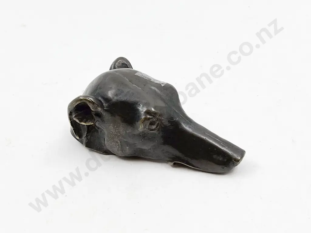 Victorian Bronze Hollow Cast Whippet Dog Head Image 1++