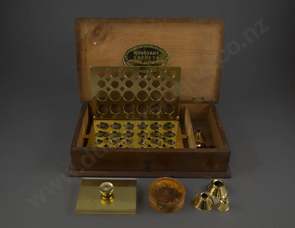 Antique Walnut Cased Morstadt Wafer Cachets Apparatus By Christy & Co London Image 1++