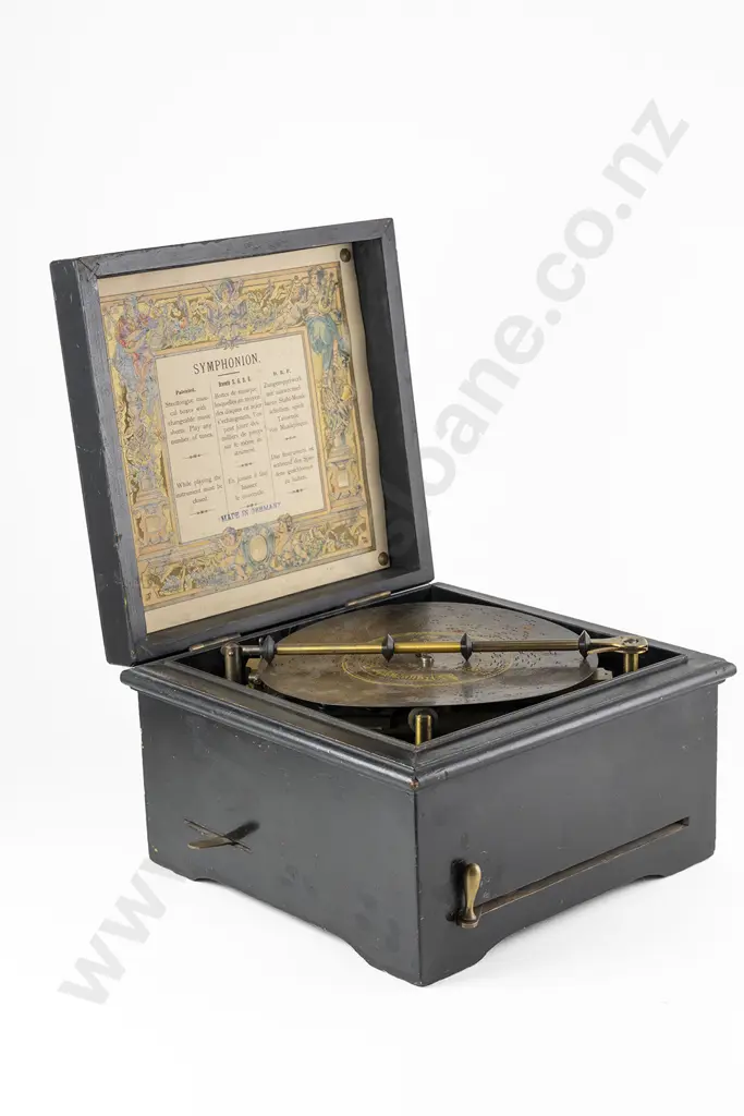 Late C19th German Symphonion Brevete Patent Double Comb Disc Musical Box Image 1++