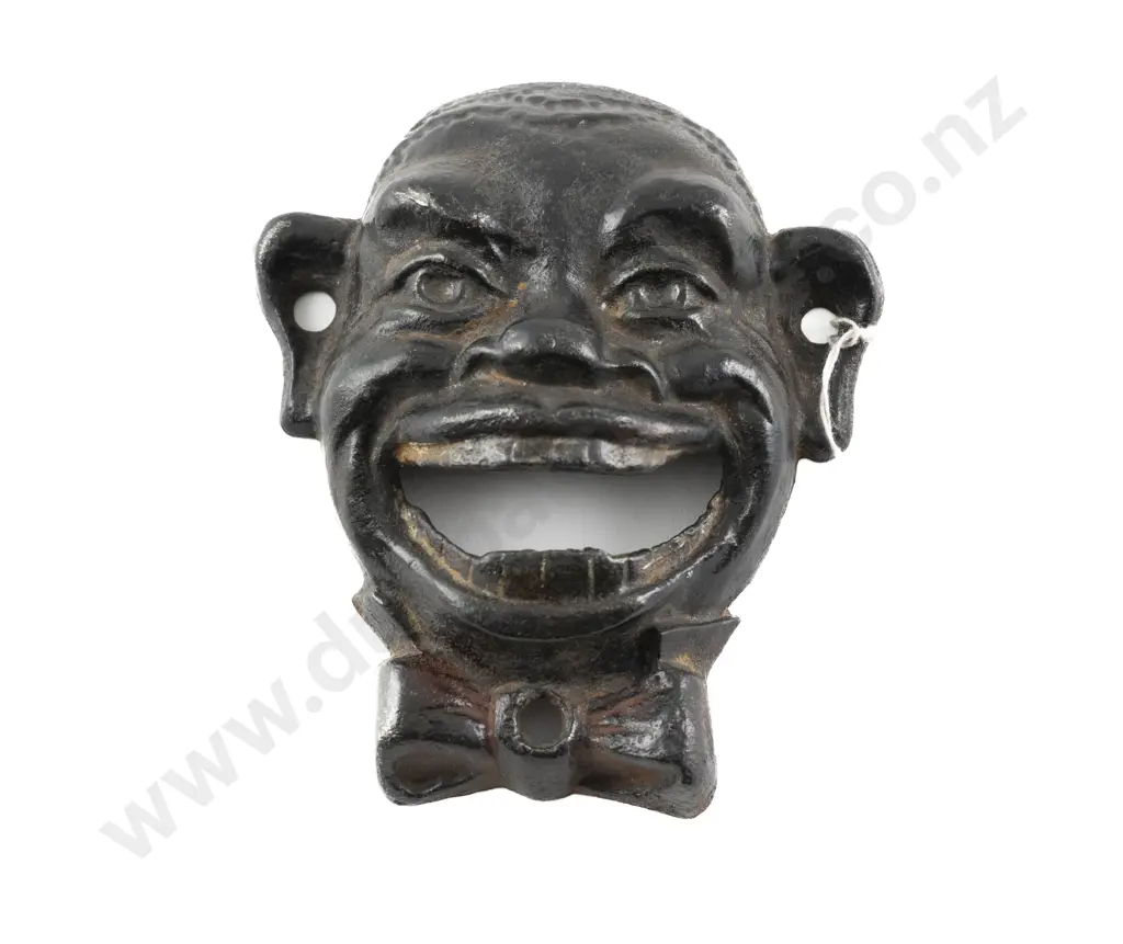 Black Clown Face Cast Iron Wall Mounting Bottle Opener Image 1++