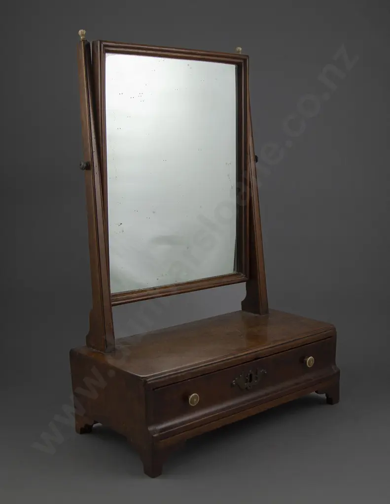 Small Geo III Mahogany Dressing Mirror Image 1++