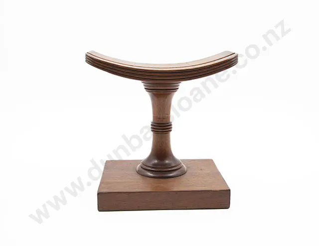 C19th Mahogany Delft Charger Display Stand Image 1++