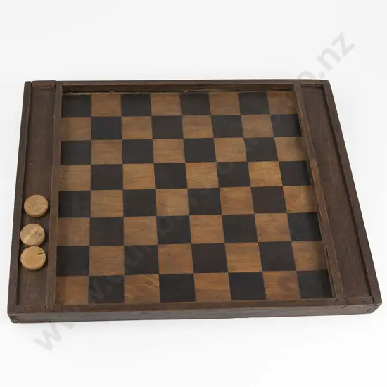 Victorian Travelling Draughts Board