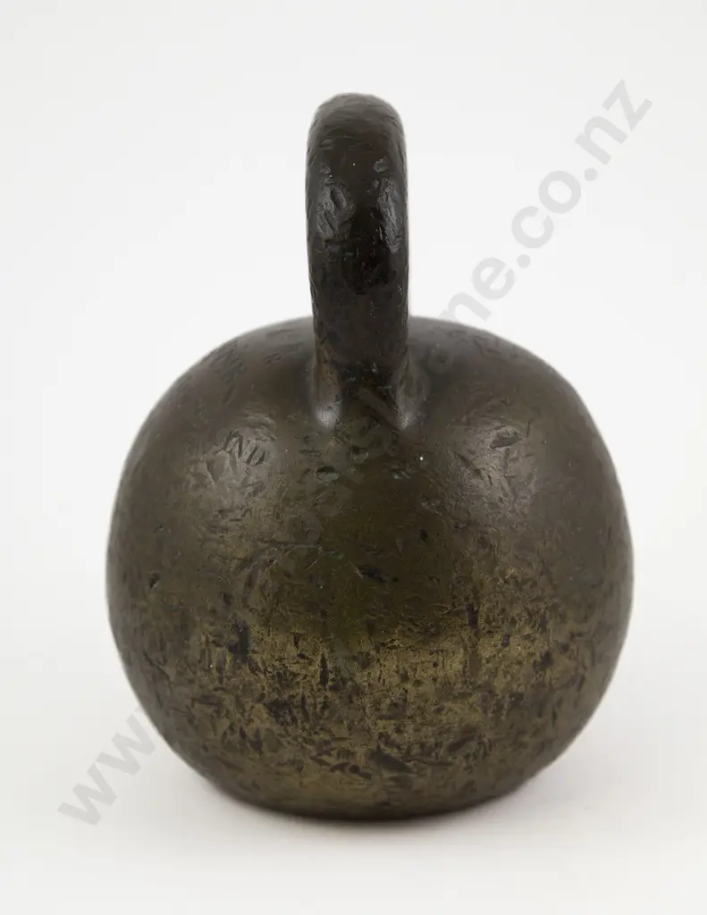 Rare 1869 Government Of New Zealand 56lb Avoir Bronze Weight Image 1++