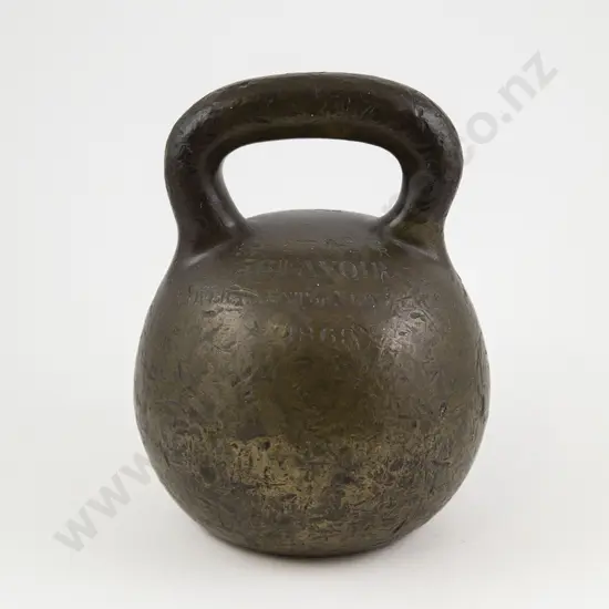 Rare 1869 Government Of New Zealand 56lb Avoir Bronze Weight