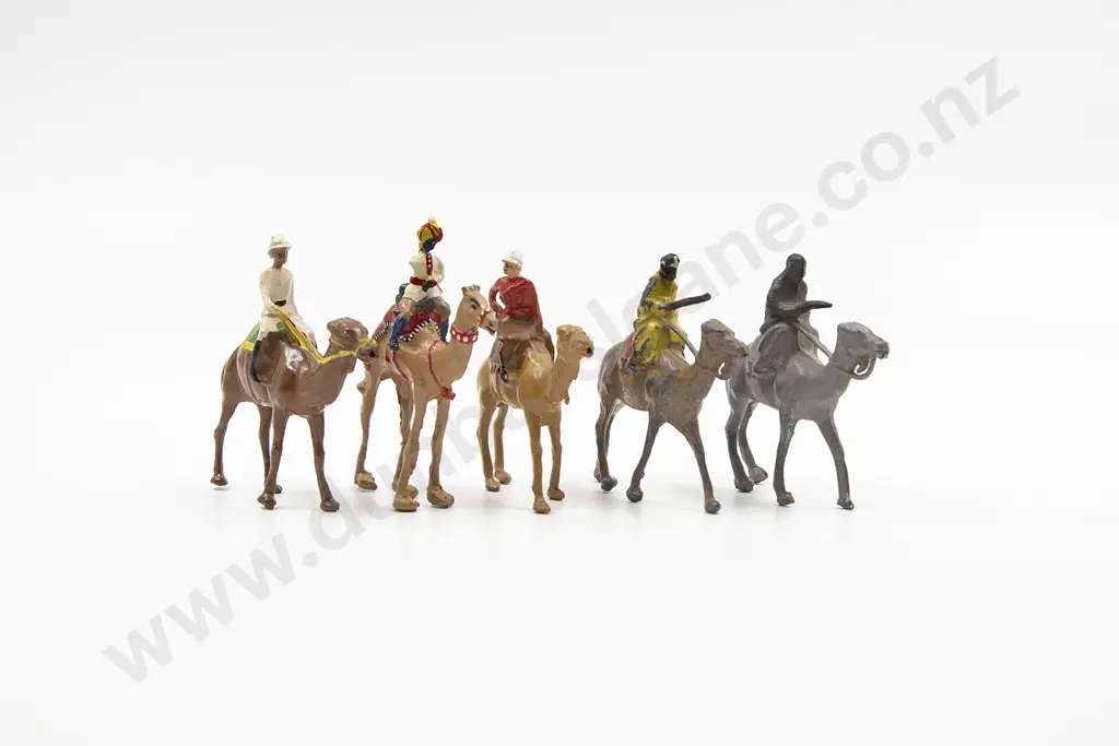 Mixed Manufacture Camel Riders and Two Camels 7pces Image 1++